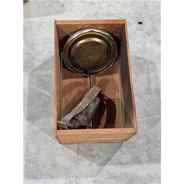 Cowbell, Cream Can Lid, Wood Crate
