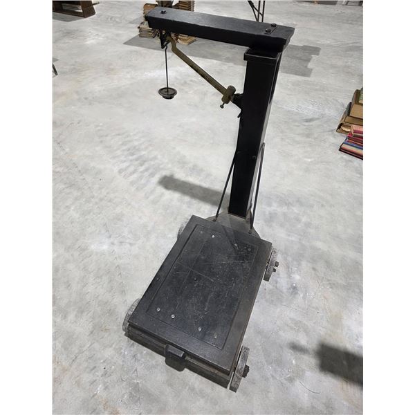 Antique platform Weigh Scale Cart, 48”
