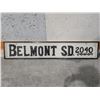 Image 1 : vintage Wood Belmont SD 2040 Sign 68x14"