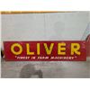 Image 1 : Vintage Oliver "Finest in farm machinery" Tin Sign 96x24.5"