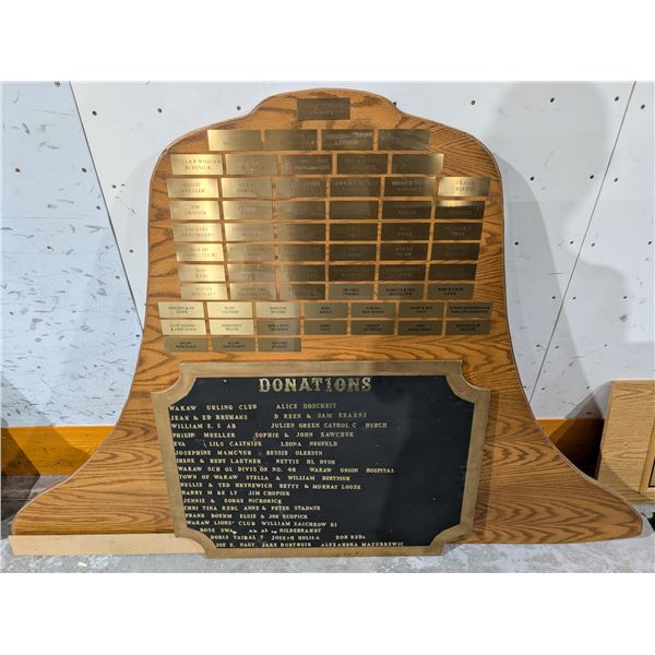 (2) Vintage Wall Plaques (Wakaw Donations/Four season printers)