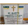 Image 2 : Vintage  St-Mary's Ukrainian Orthodox Heritage Church Sign 47.5x48.5