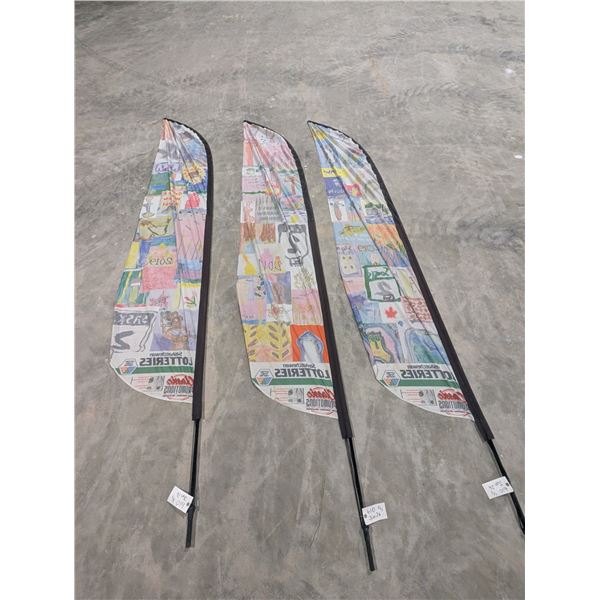 (3) Wakaw Feather banners 143"