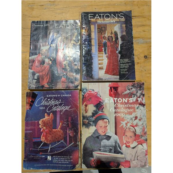 (4) Vintage Eaton's catalogue 1960,63,74, and 75