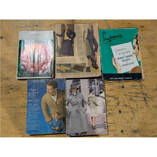 (5) Vintage Catalogs From the 20th Century 9Eatons, and etc.)
