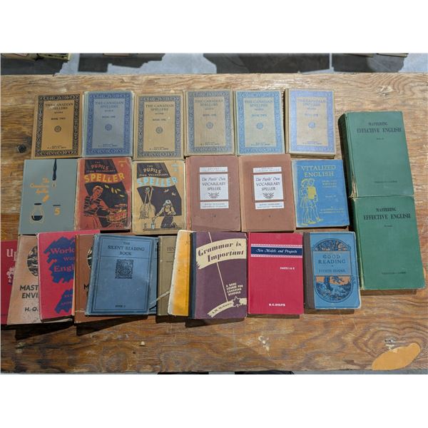 Vintage Books Lot (Canadian Spellers, Grammar, Vocab, and etc.)