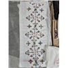 Image 2 : Lot of Embroidered Linens – Doilies, Pillowcases, etc.