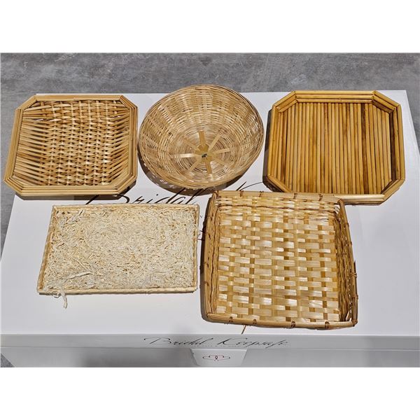 (5) Woven Baskets