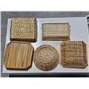 Image 6 : (5) Woven Baskets