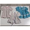 Image 5 : Handmade Vintage Baby (Wool) Coat, (3) Vintage Baby Dresses