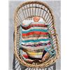 Image 7 : Vintage Basket Bassinet, Doll, Assorted Baby Clothes