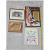 Image 1 : (4) Assorted Vintage Pictures/Plaques inc. 1939 Royal Tour Photgraph