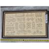 Image 1 : Antique 1869 Godey's Presentation Sheet Framed Embroidery Patterns