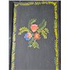 Image 2 : Antique Hand-Painted Decorative European Folk Art Wooden Cabinet Door or Trunk Lid