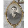 Image 2 : (2) Antique Bubble Glass Portraits, Wicker Souvenir Photo Tray (RPPC Saskatoon Methodist Church)