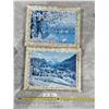 Image 1 : Pair Vintage Mid Century Bavarian Alps Landscape Prints