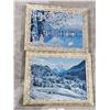 Image 2 : Pair Vintage Mid Century Bavarian Alps Landscape Prints