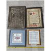 Image 1 : Misc. Vintage Framed Lot, Red Cross Certificate, 1927 Confederation Anniversary Plaque, etc.