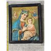 Image 3 : Antique/Vintage Madonna & Child Icon Print & Sacred Heart of Mary