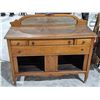 Image 1 : Antique Buffet with Mirror – 52”x 20”x 45”H
