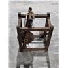 Image 1 : Antique Wooden Box Frame Spinning Wheel, 30”