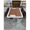 Image 1 : Vintage Table Set w/ Chairs and leaf 47x35x29