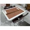 Image 4 : Vintage Table Set w/ Chairs and leaf 47x35x29