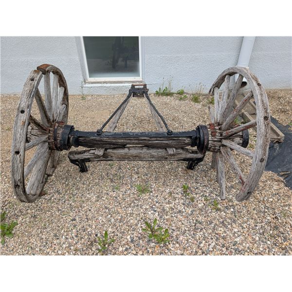 Antique Wood Wagon Wheels - garden décor