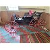 Image 1 : Horse Drawn Buggy w/ Quilt 8ft (wheel damage) - * SEE DESCRIPTION *