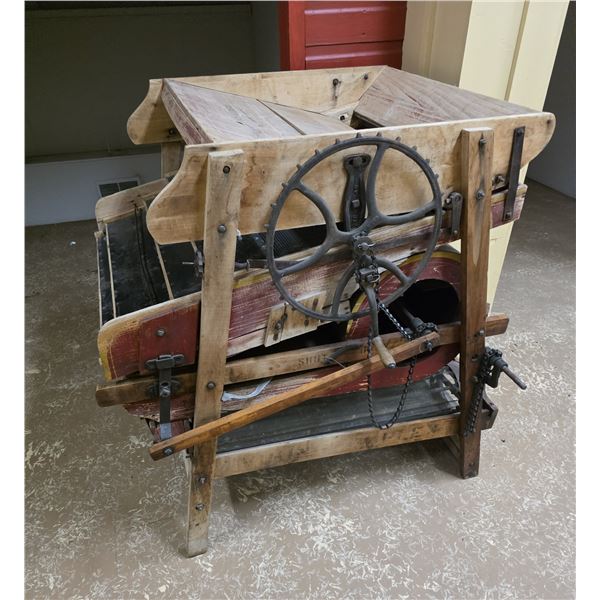 Vintage Wood Winnowing Fanning Mill w/ Seed Screens & Crank Handle - *SEE DESCRIPTION*