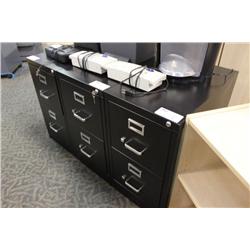 Black Locking 2 Drawer File Cabinet