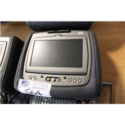 2 Vehicle Headrests With Built In Dvd Players,
