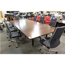 Dark Mahogany 13Ft Boardroom Table