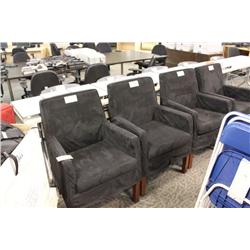 Black Microfibre Lounge Chair