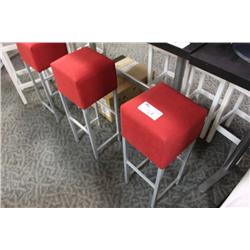 Approx 12 Red & Orange Stools