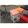 Image 2 : Approx 12 Red & Orange Stools
