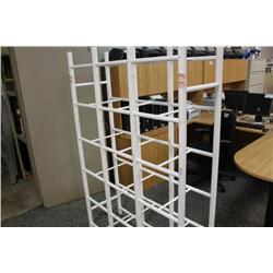3 White Plastic Storage Racks
