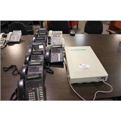 Meridian 616 Telephone System With 10 Handsets
