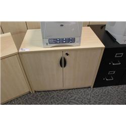 Maple Low 2 Door Locking File Storage Cabinet