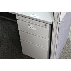 Grey 3 Drawer File Pedestal