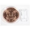 Image 1 : 1 OZ GEMINI COPPER ROUND WITH STAND