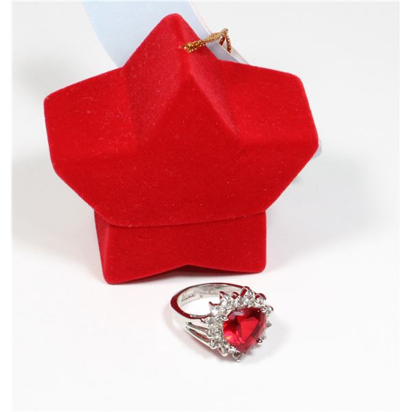 HEART RING APPEARS TO BE GOLD PLATED CANT READ