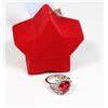 Image 1 : HEART RING APPEARS TO BE GOLD PLATED CANT READ