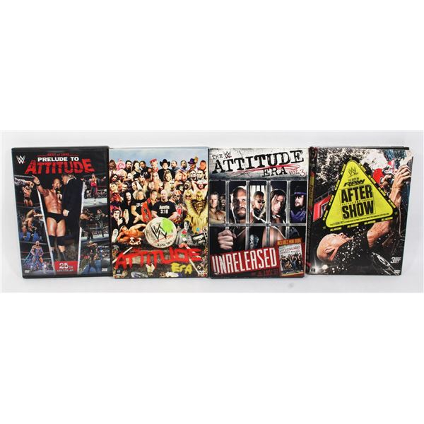 WWE DVDS INCLUDING BEST OF1996 PRELUDE TO ATTITUDE