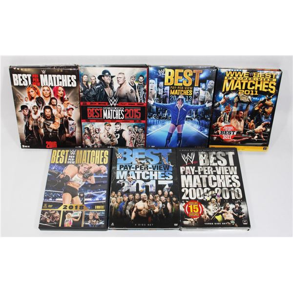 WWE DVDS INCLUDING THE BEST OF PAY PER VIEW MATCH