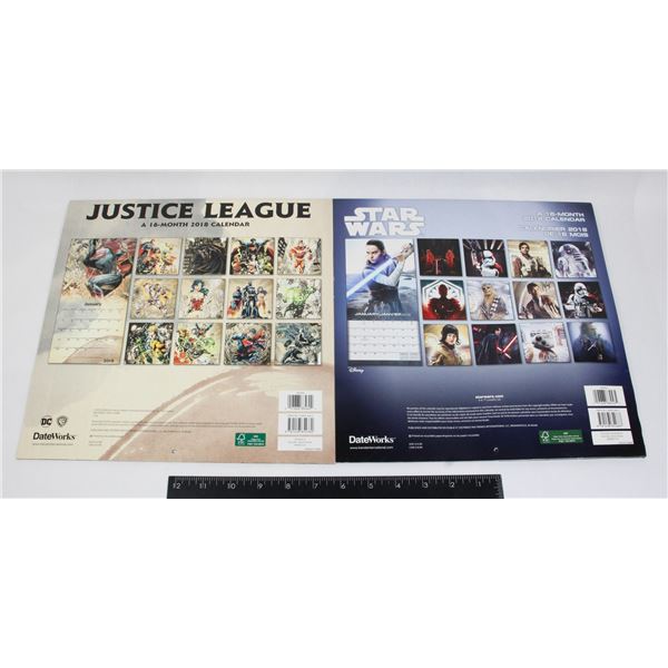 JUSTICE LEAGUE/STAR WARS 16-MONTH 2018 CALANDER