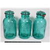 Image 1 : 3 LARGE 64 OZ(1892ML) GREEN BALL HERITAGE CANISTER