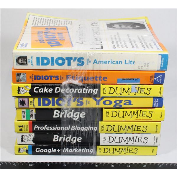LOT OF 8 COMPLETE IDIOTS GUIDE FOR BRIDGE AMERICAN