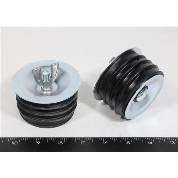 LOT OF 2 - 3" PIPE TEST PLUGS, NEW