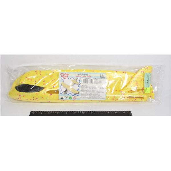 NEW YELLOW FOAM AIRPLANE KIDS TOY